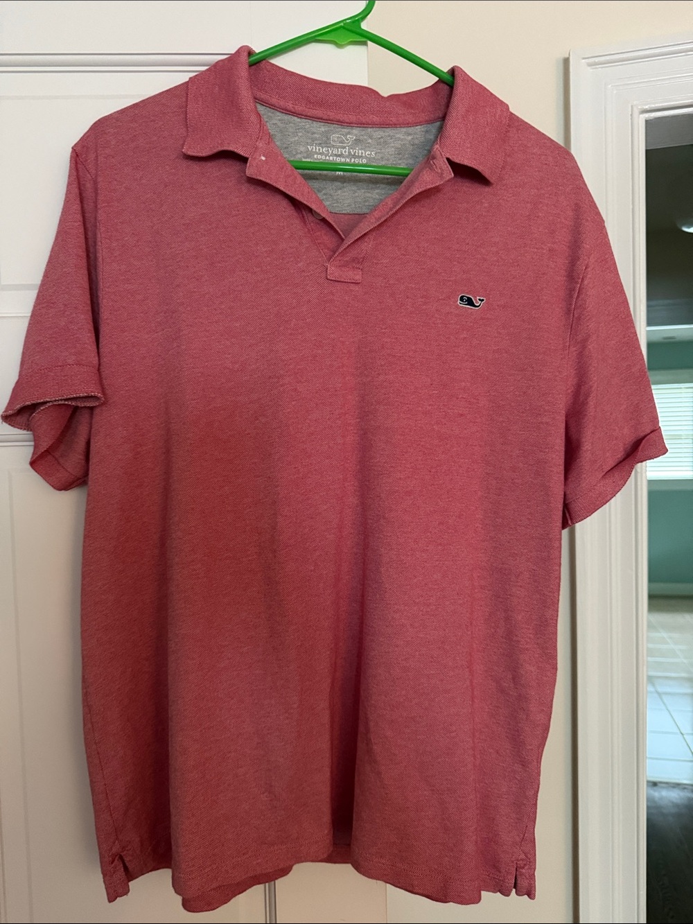 Vineyard Vines Men's Heathered Rose Polo with Whale Logo